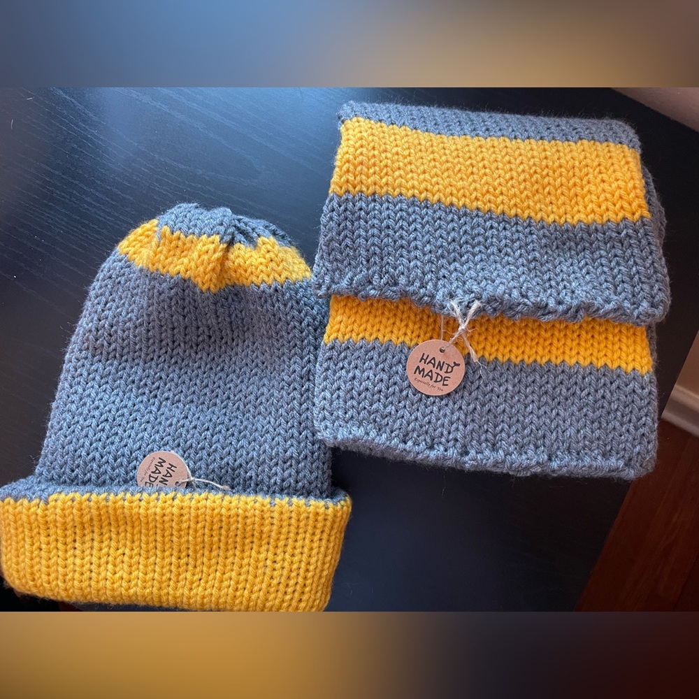 Handmade Marching Winter Hat & Scarf Set